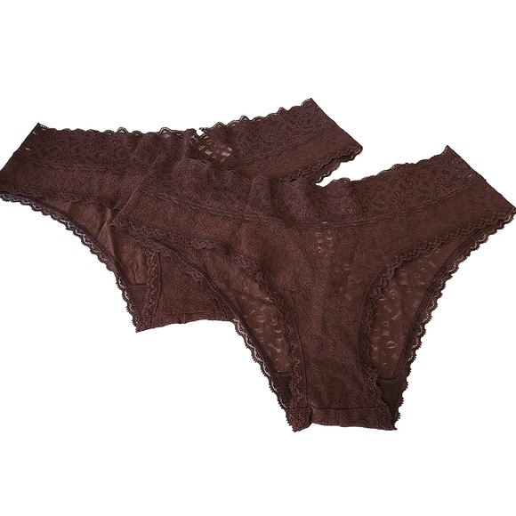 NWT Gap Medium Brown Lace Cheeky Panties Lot of 2 - Picture 2 of 8